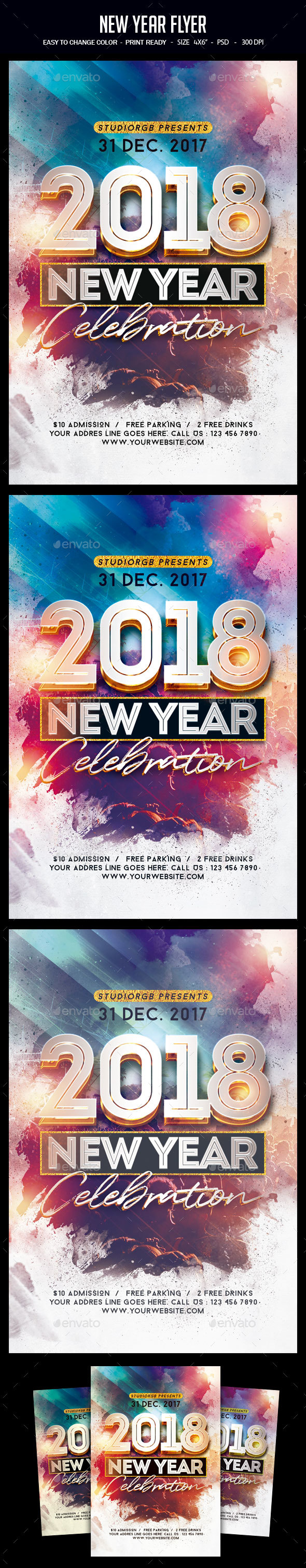 New Year Flyer - Clubs & Parties Events