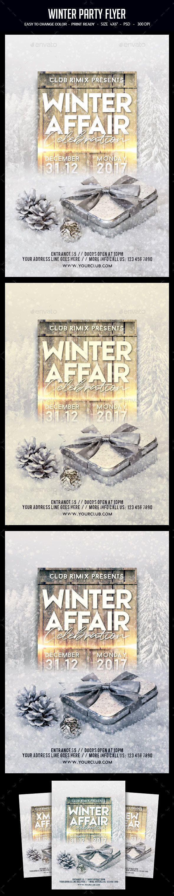 Winter Party Flyer - Clubs & Parties Events