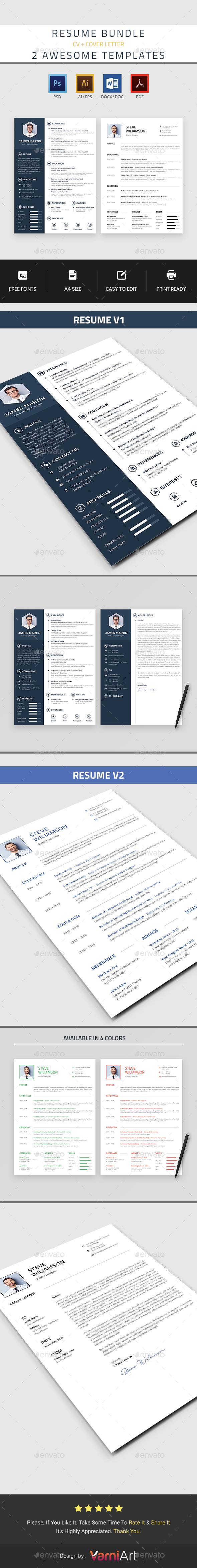 GraphicRiver Resume Bundle 21036431 GraphicRiver Resume Bundle 21036431