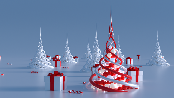 Abstract Christmas Trees (2 in 1)