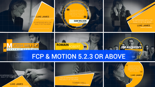 Clean Business Titles For FCP X & Apple Motion