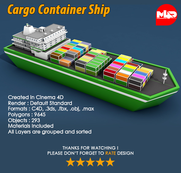 Cargo Container Ship - 3Docean 21037394