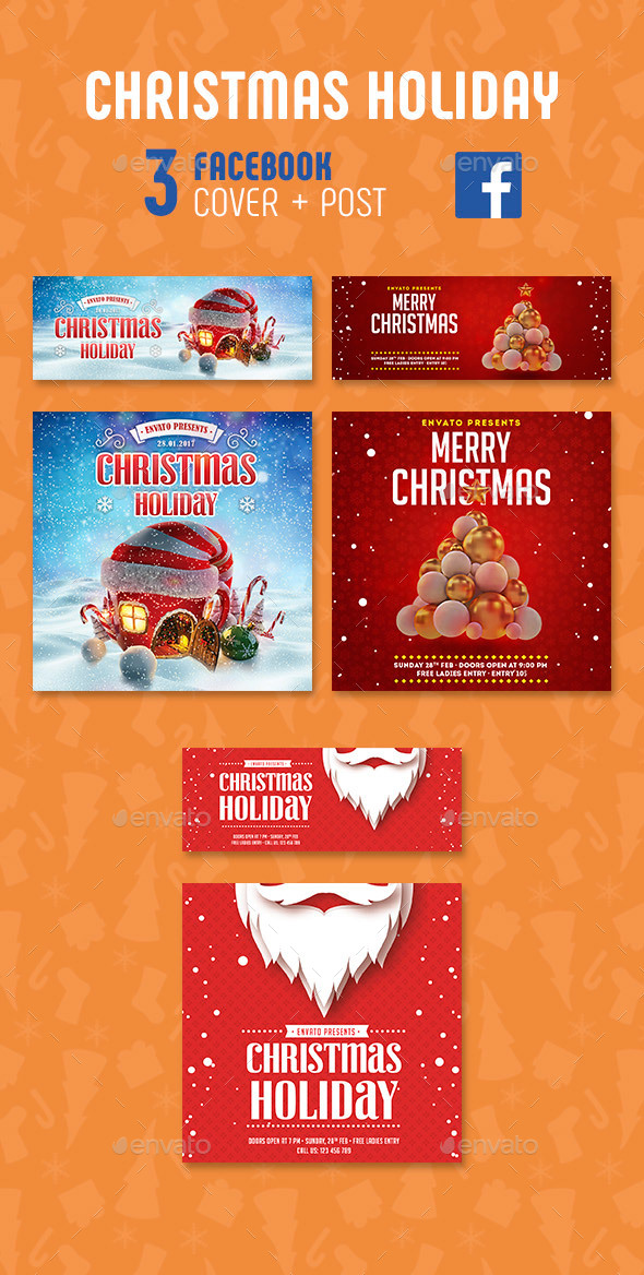 GraphicRiver Merry Christmas Facebook 21037426 GraphicRiver Merry Christmas Facebook 21037426