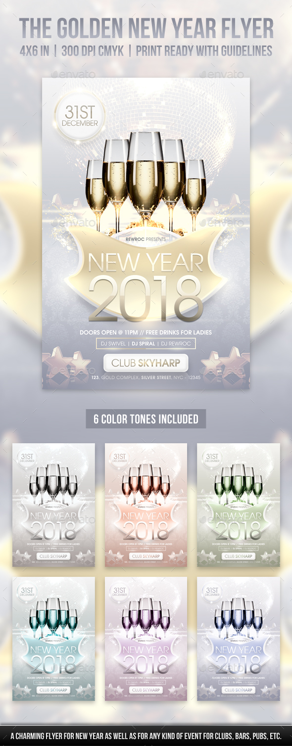 The Golden New Year Flyer - Holidays Events
