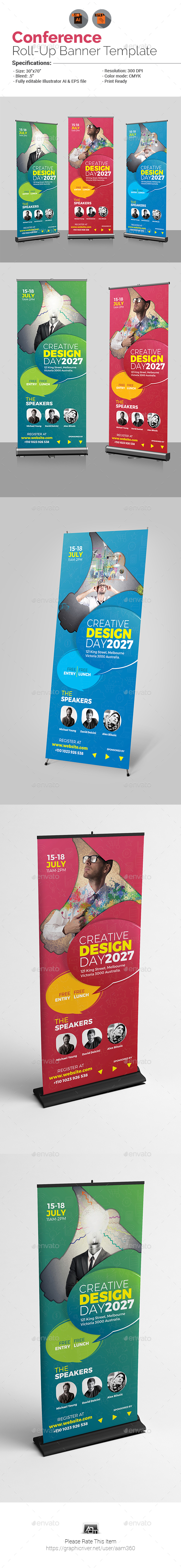 GraphicRiver Event Conference Roll-Up Banner 21038094 GraphicRiver Event Conference Roll-Up Banner 21038094
