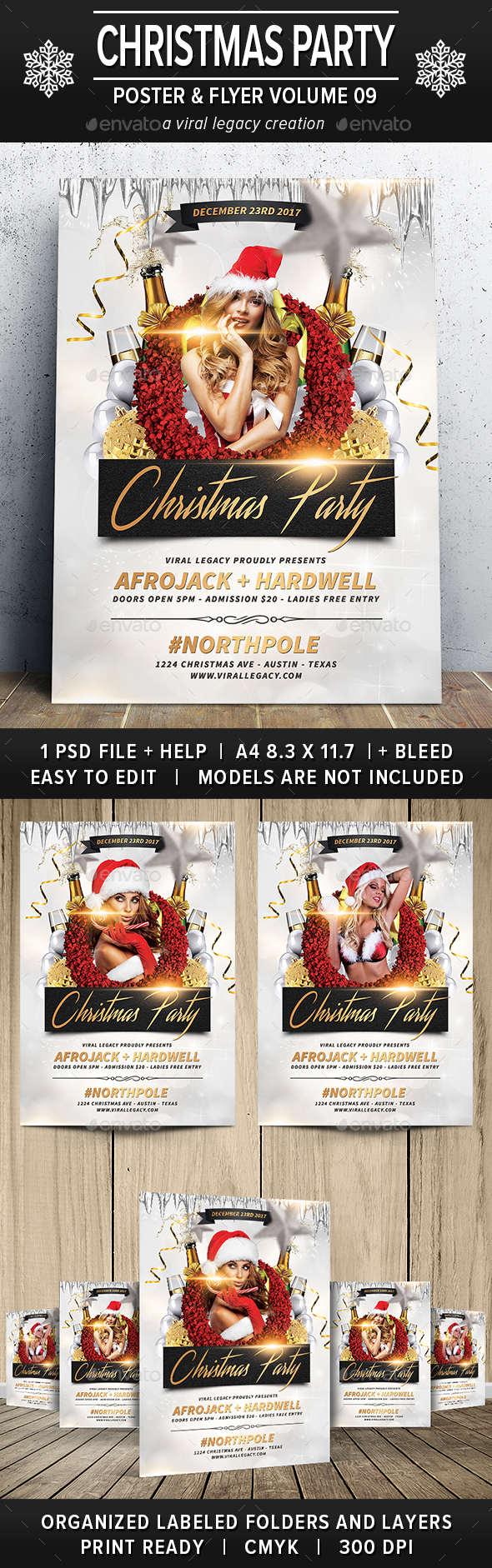 Christmas Party Poster / Flyer V09 - Flyers Print Templates