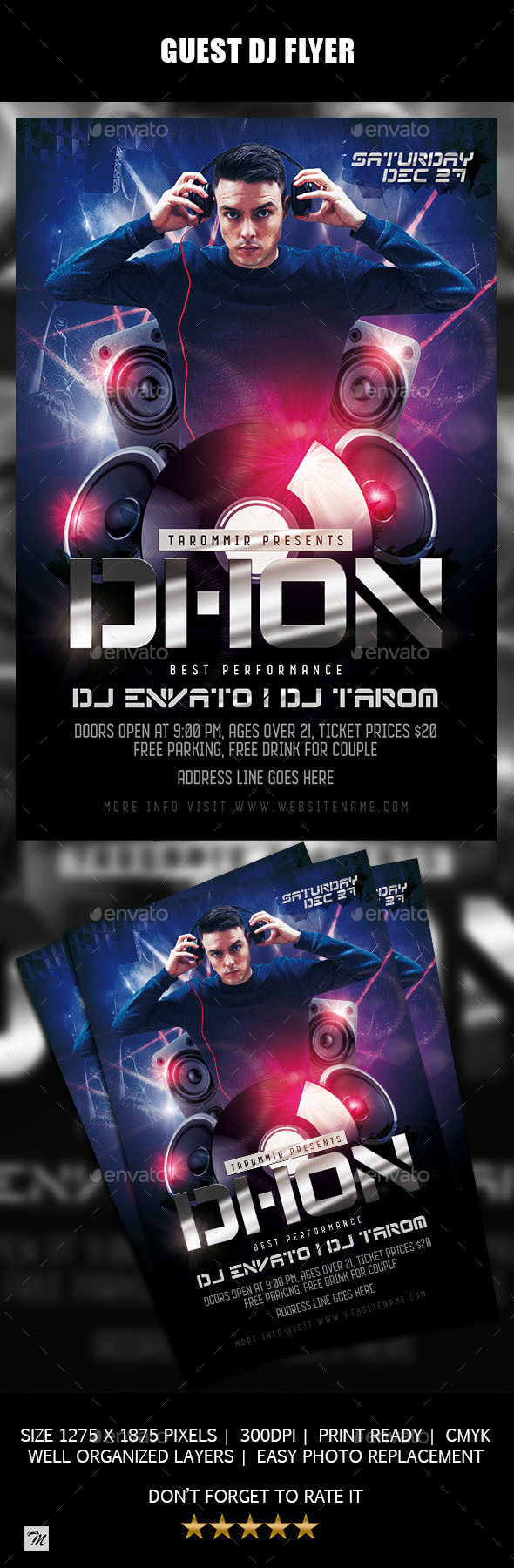 GraphicRiver Guest DJ Flyer 21038779 GraphicRiver Guest DJ Flyer 21038779