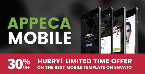ThemeForest Appeca Mobile Ultimate Premium Mobile Template 20942309 ThemeForest Appeca Mobile Ultimate Premium Mobile Template 20942309