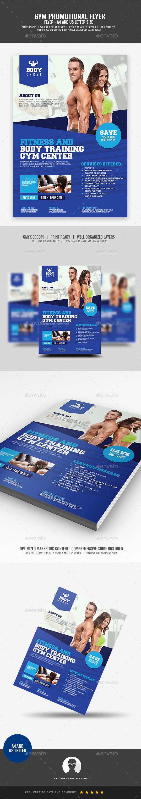 GraphicRiver Gym Fitness Promotional Flyer 21009065 GraphicRiver Gym Fitness Promotional Flyer 21009065