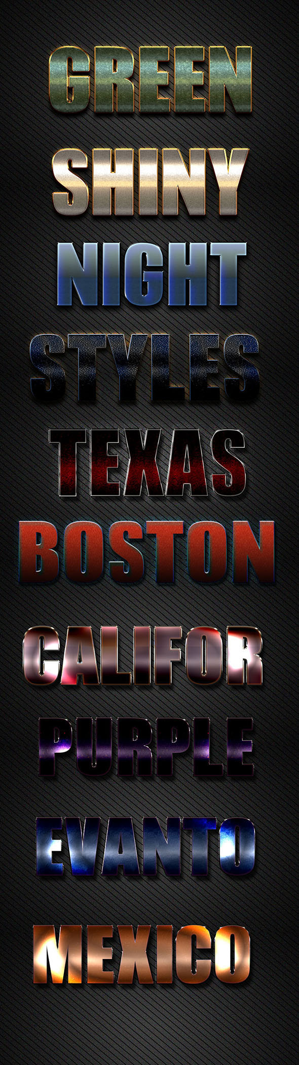 10 3D Text Styles D_45 - Styles Photoshop