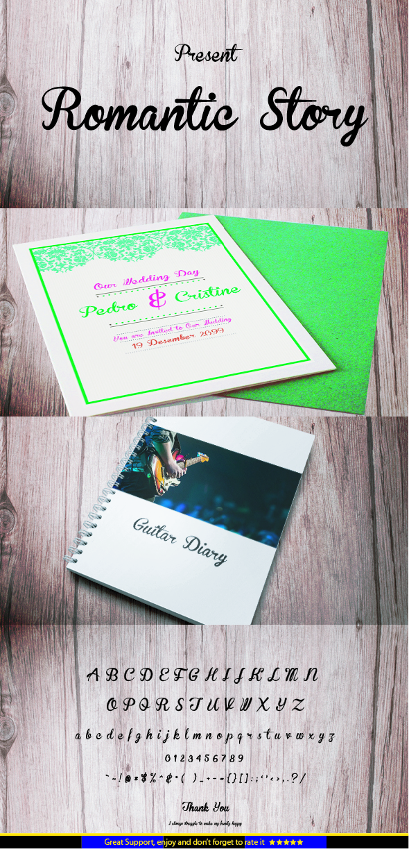 Romantic Story Font - Script Fonts