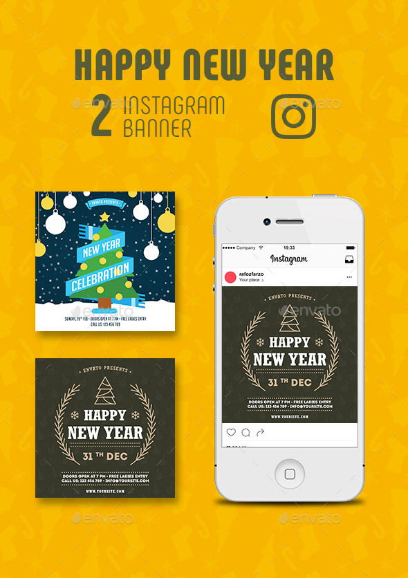 GraphicRiver New Year Instagram Banner 21039485 GraphicRiver New Year Instagram Banner 21039485