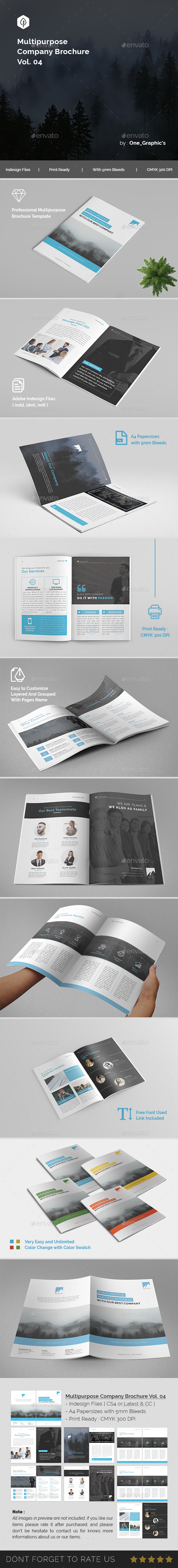 Multipurpose Corporate Brochure Template Vol. 04 - Brochures Print Templates