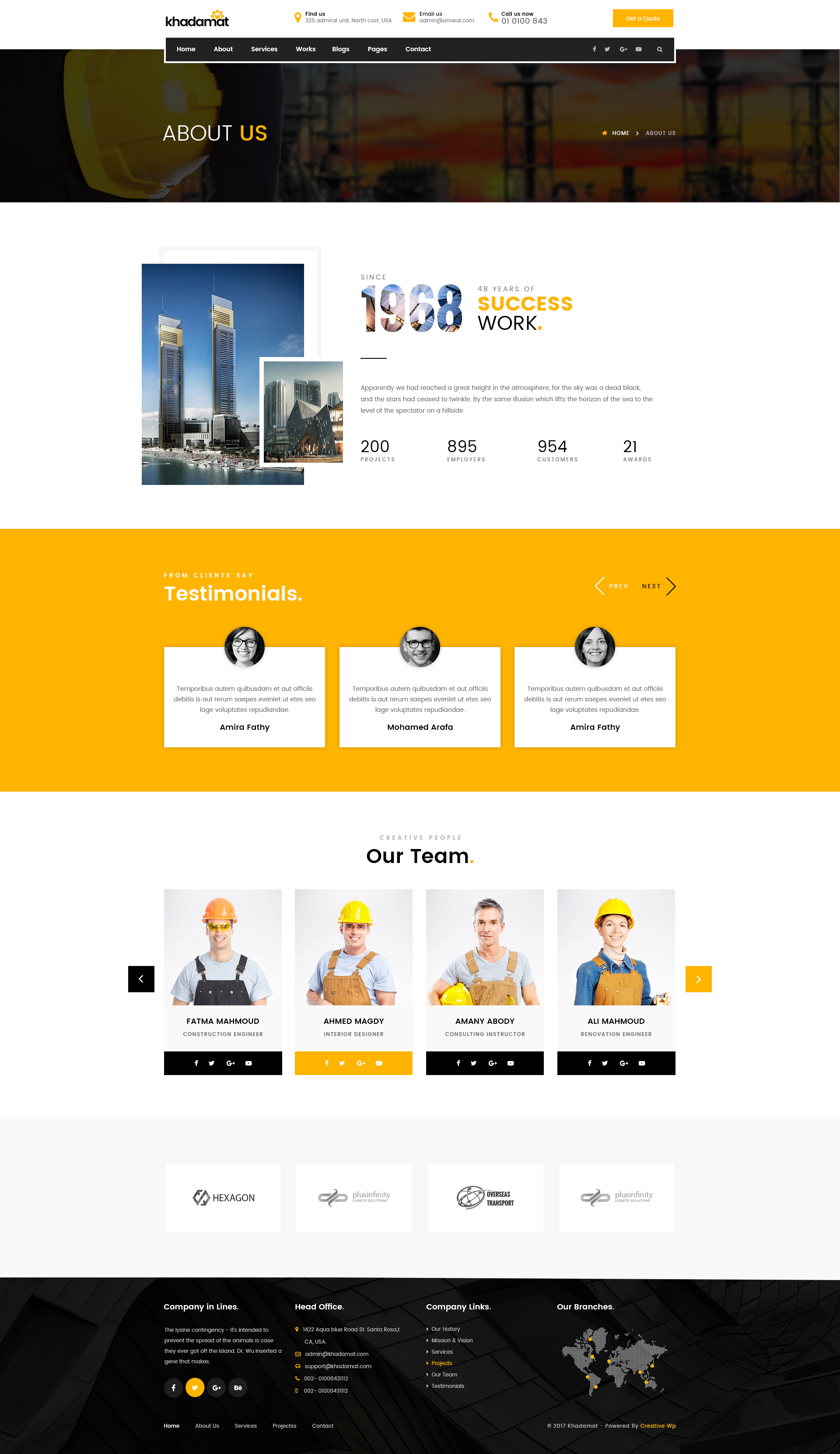 Khadamat - Handymen Services Psd Template By Creative-wp 