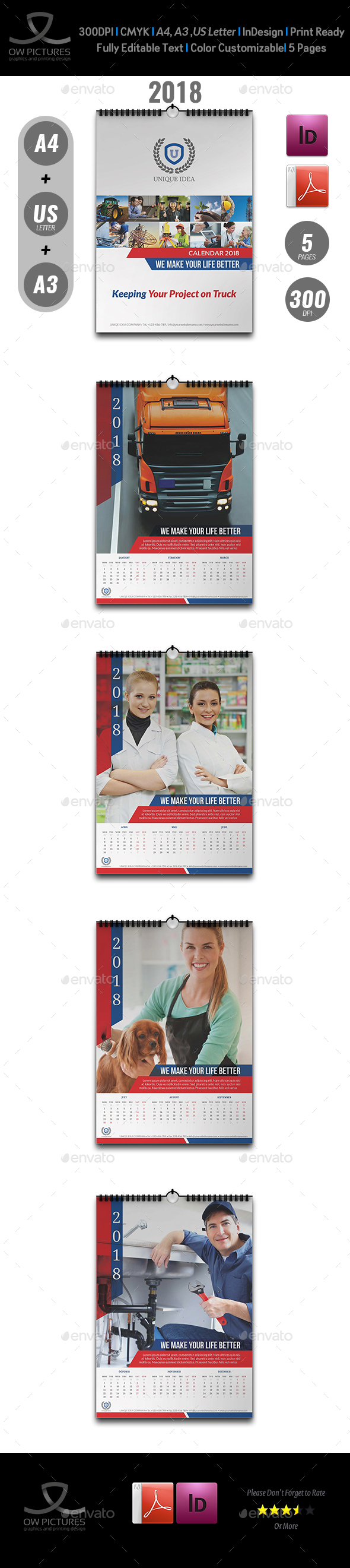 Calendar 2018 - Calendars Stationery