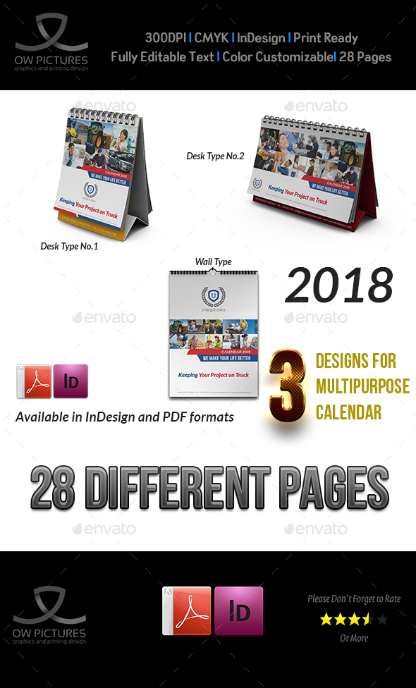 Calendar 2018 Bundle - Calendars Stationery