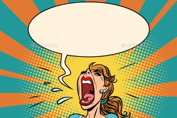 GraphicRiver Girl Pop Art Screams in Panic 21042400 GraphicRiver Girl Pop Art Screams in Panic 21042400