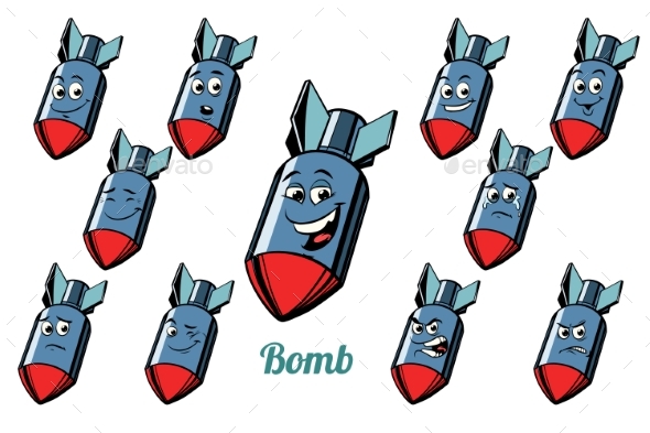 GraphicRiver Aircraft Bomb Emotions Emoticons Set Isolated 21042533 GraphicRiver Aircraft Bomb Emotions Emoticons Set Isolated 21042533