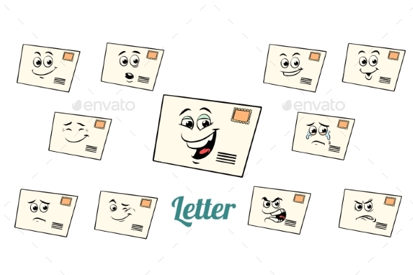 GraphicRiver Postal Envelope Letter Emotions Emoticons Set 21042564 GraphicRiver Postal Envelope Letter Emotions Emoticons Set 21042564