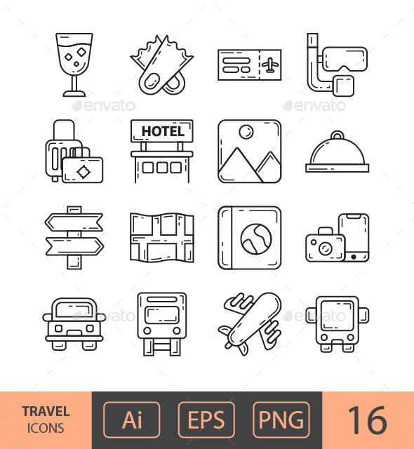GraphicRiver Travel Icons 21042896