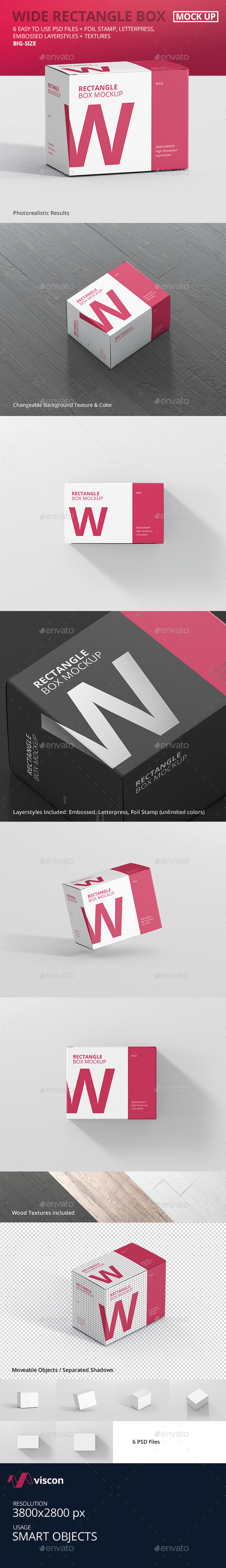 Box Mockup - Wide Rectangle Big Size - Miscellaneous Packaging