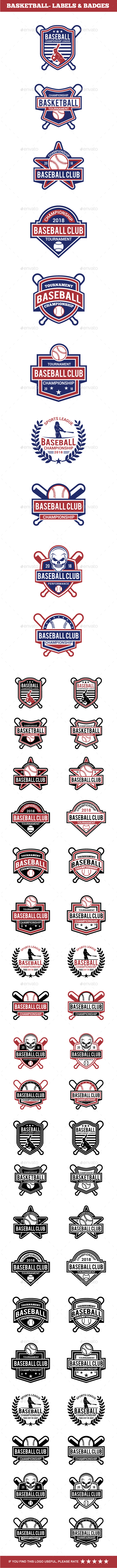 Baseball Badge & Stickers 4 - Badges & Stickers Web Elements