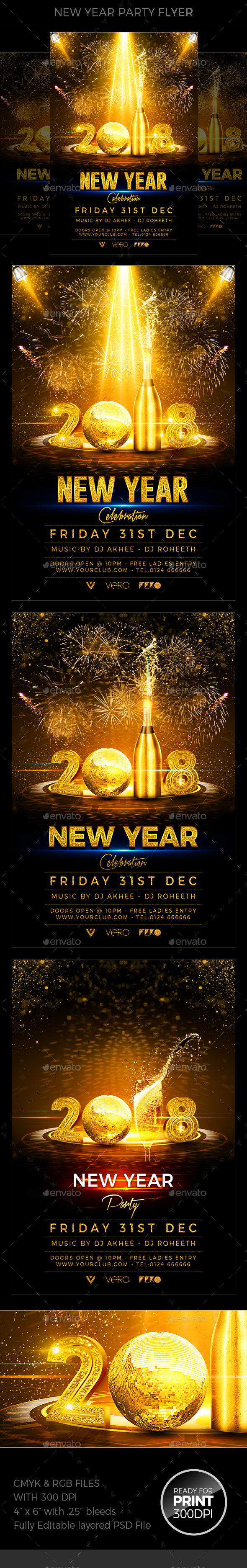 New Year Party Flyer - Clubs & Parties Events
