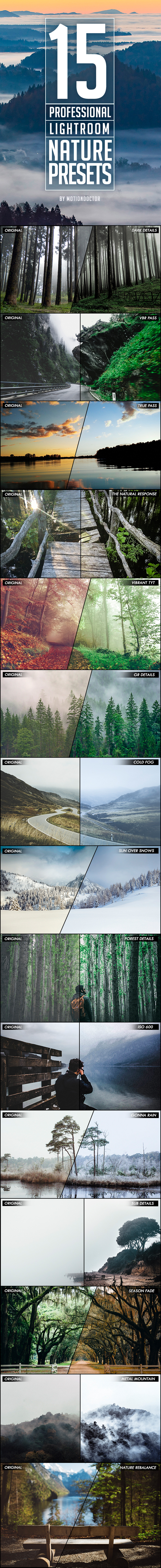 15 Professional Nature Lightroom Presets - Lightroom Presets Add-ons