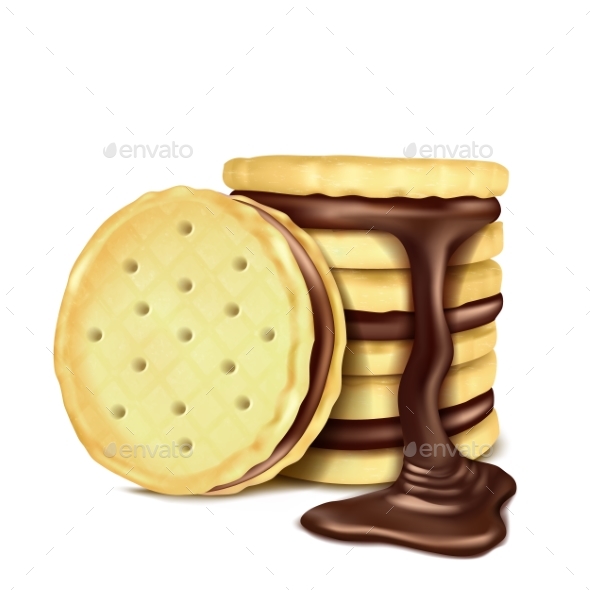 Sandwich Cookies - Food Objects