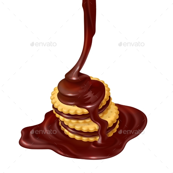 Illustration of Several Sandwich-Cookies - Food Objects