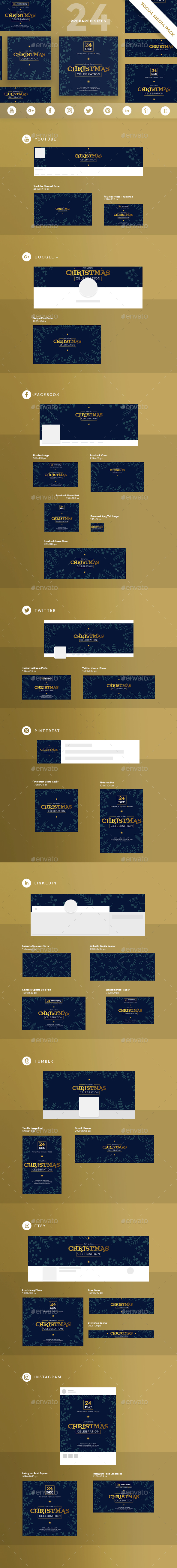 Christmas Celebration Social Media Pack - Miscellaneous Social Media