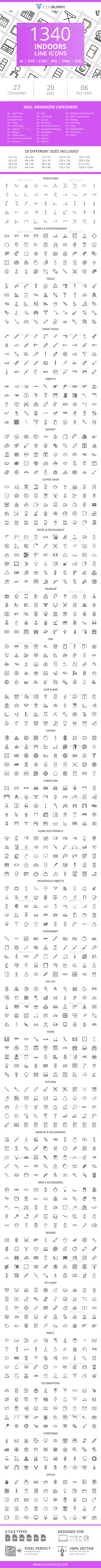 GraphicRiver 1340 Indoors Line Icons 21044703 GraphicRiver 1340 Indoors Line Icons 21044703