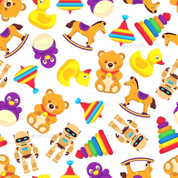 GraphicRiver Popular Baby Toys Seamless Pattern 21044854