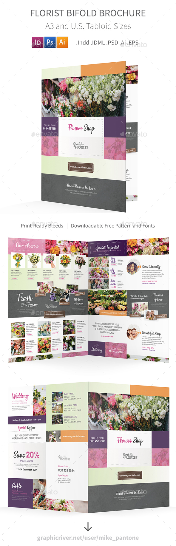 GraphicRiver Florist Bifold Halffold Brochure 3 21044895 GraphicRiver Florist Bifold Halffold Brochure 3 21044895