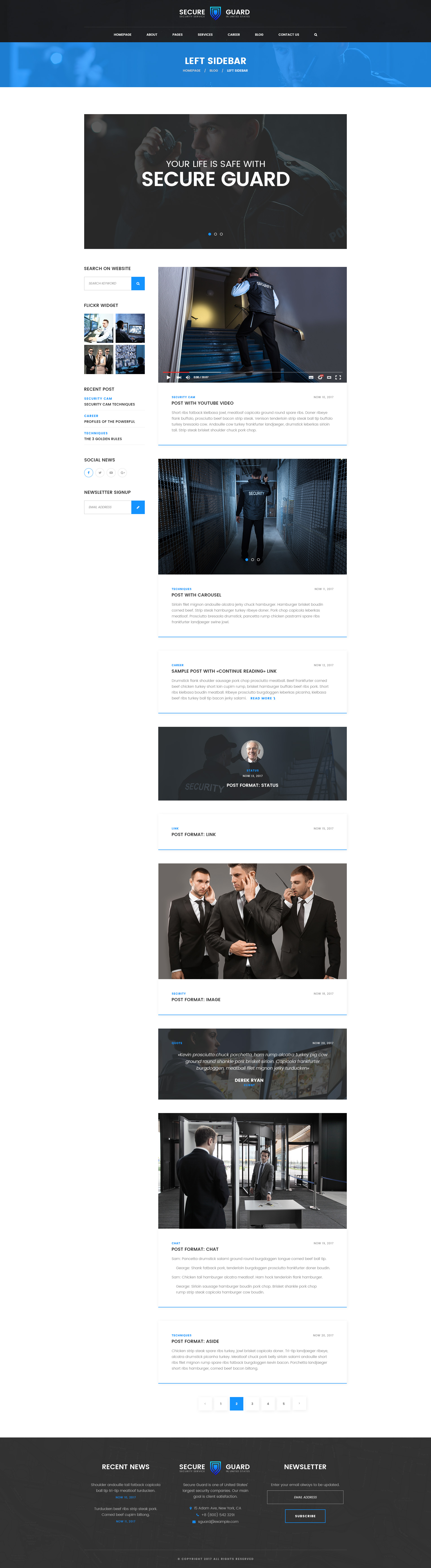 SecureGuard – Security Service PSD Template