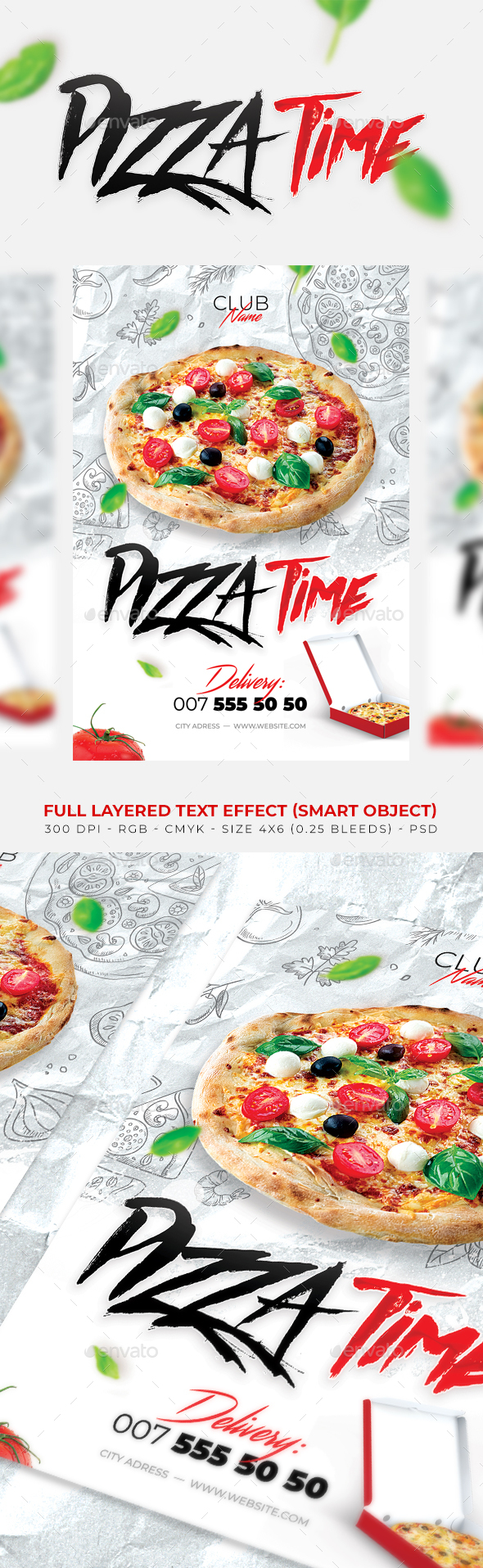 GraphicRiver Pizza flyer 21045243 GraphicRiver Pizza flyer 21045243