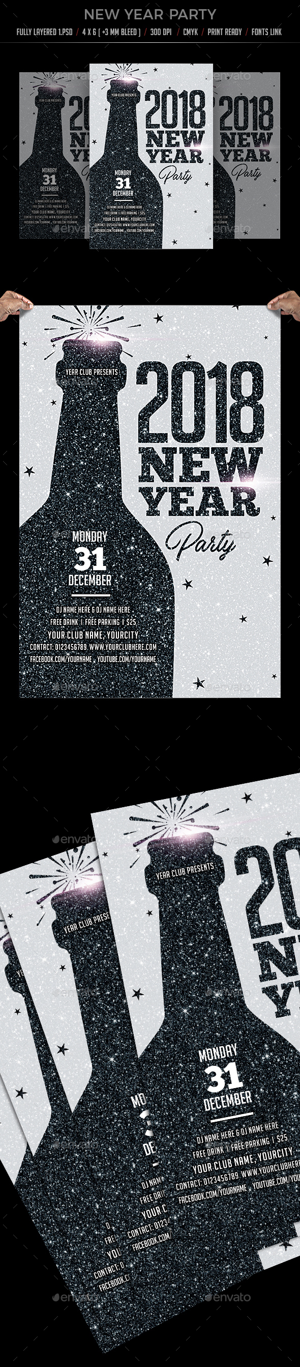 New Year Party Flyer - Clubs & Parties Events
