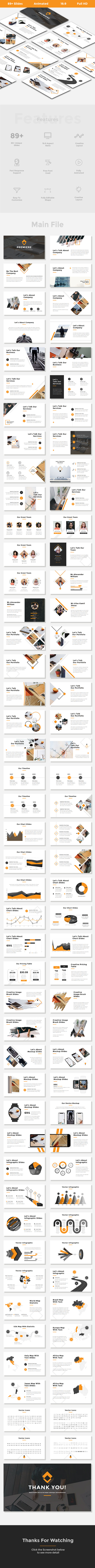 Premiere - Creative & Clean Powerpoint Template - Creative PowerPoint Templates