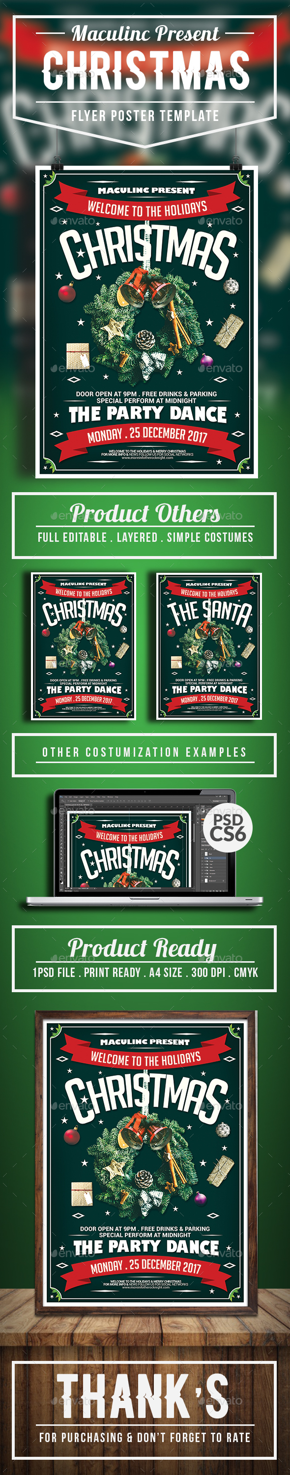 GraphicRiver Merry Christmas Flyer Poster Vol.4 21046342 GraphicRiver Merry Christmas Flyer Poster Vol.4 21046342