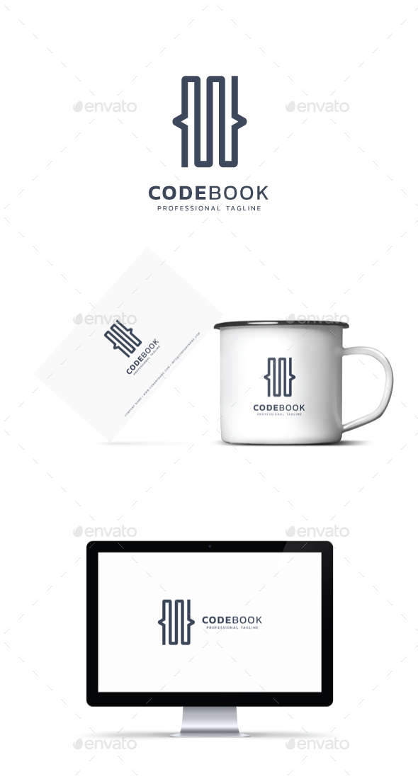 Code Book Logo - Symbols Logo Templates