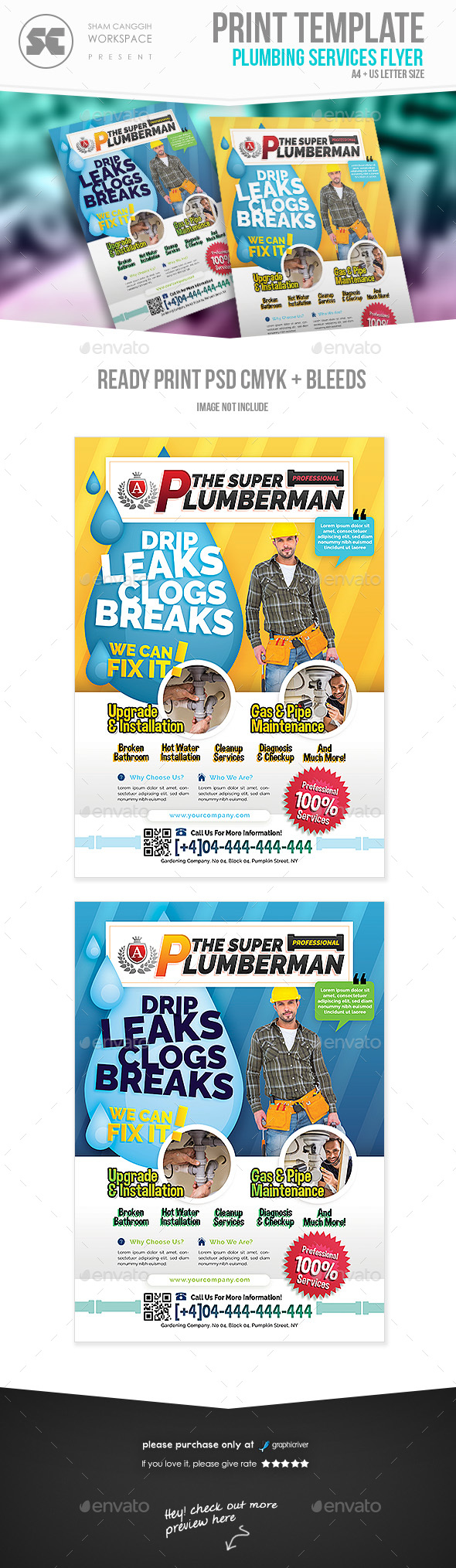 GraphicRiver Plumbing Service Flyer 21046390 GraphicRiver Plumbing Service Flyer 21046390