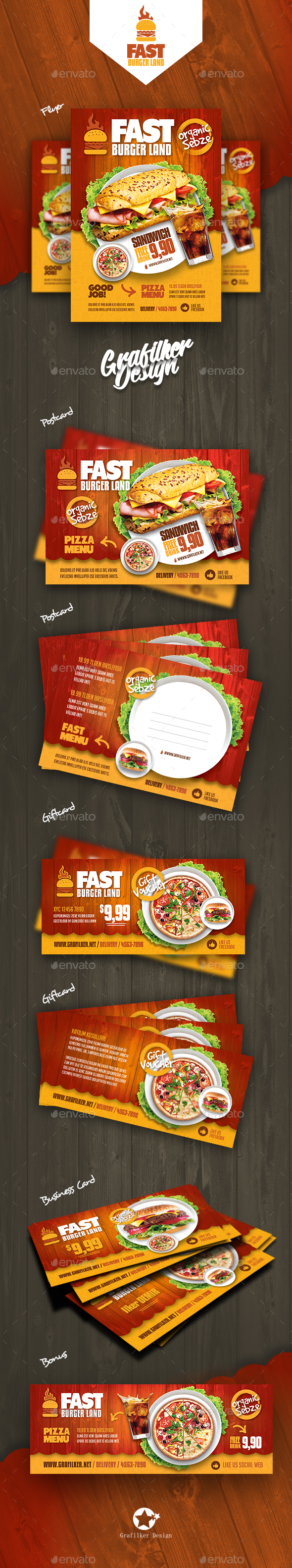 GraphicRiver Restaurant Bundle Templates 21046787 GraphicRiver Restaurant Bundle Templates 21046787