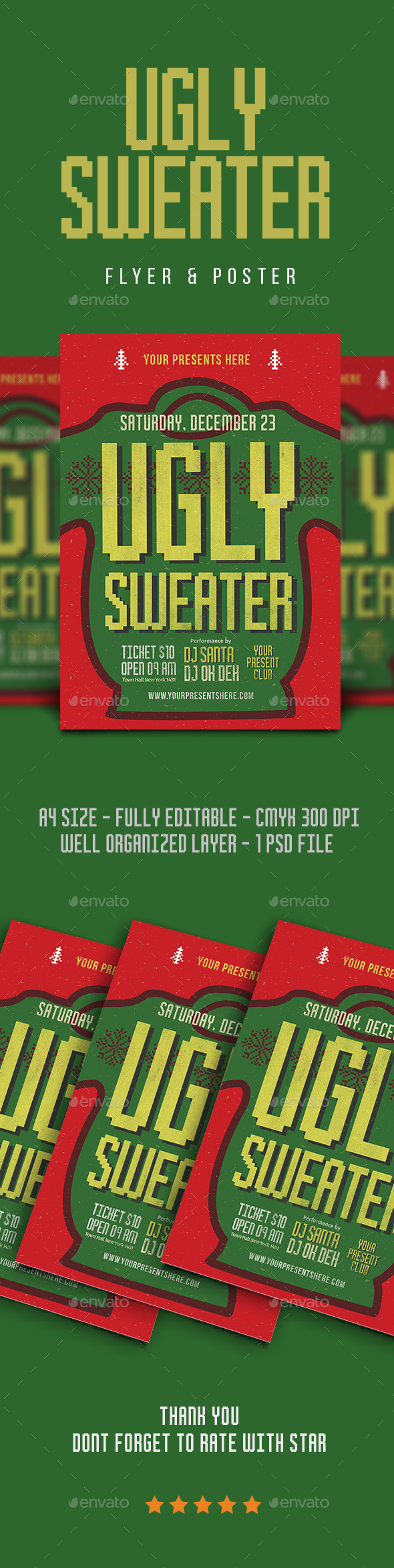 GraphicRiver Ugly Sweater Flyer 21046886 GraphicRiver Ugly Sweater Flyer 21046886