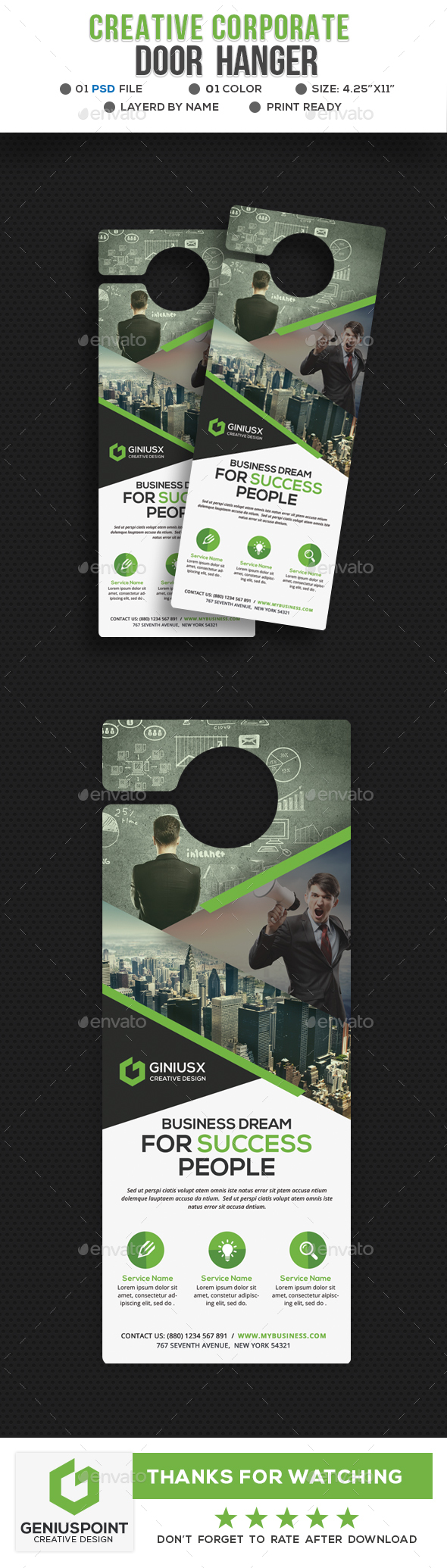 Creative Corporate Door Hanger - Miscellaneous Print Templates