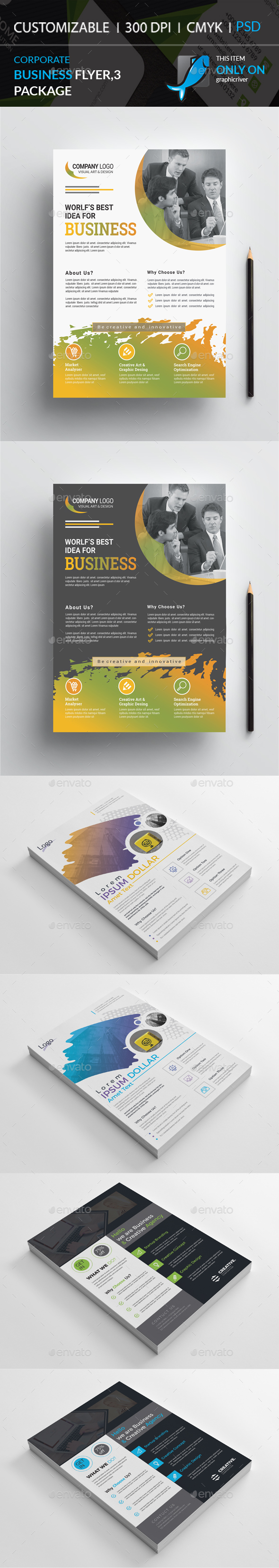 GraphicRiver Corporate Business Flyers 3 Package 21047433 GraphicRiver Corporate Business Flyers 3 Package 21047433