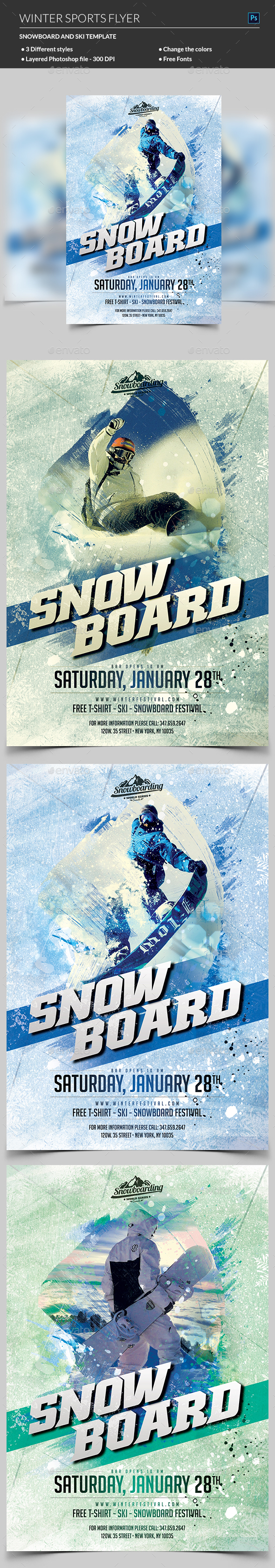 GraphicRiver Winter Sport Flyer 21047890 GraphicRiver Winter Sport Flyer 21047890