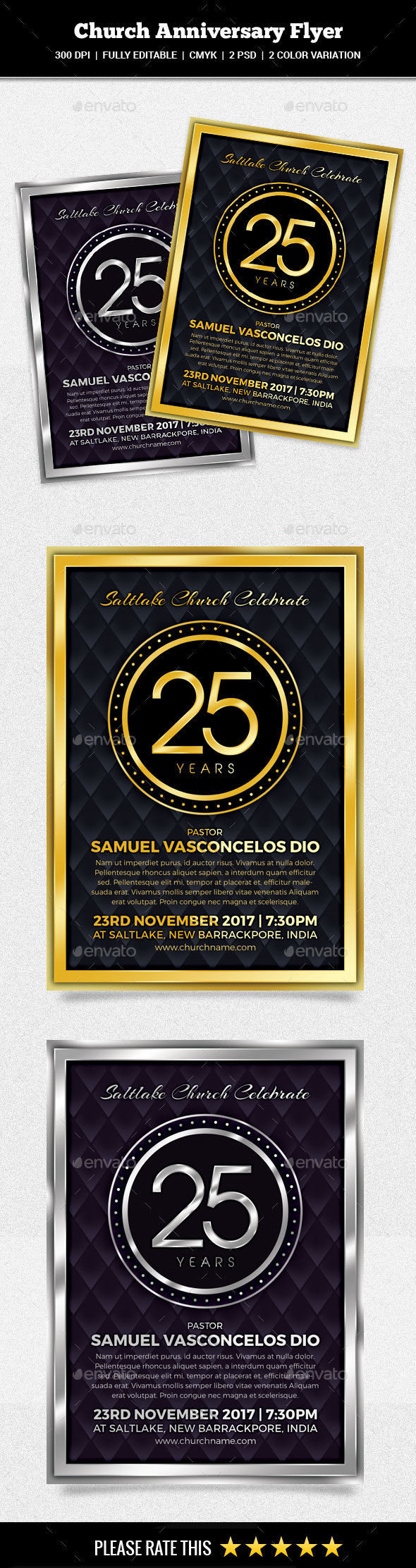 Church Anniversary Flyer - Church Flyers