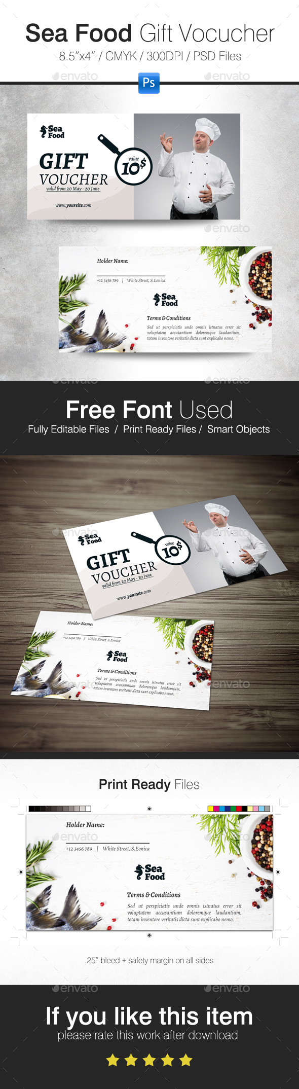 GraphicRiver Sea Food Gift Voucher 21047971 GraphicRiver Sea Food Gift Voucher 21047971