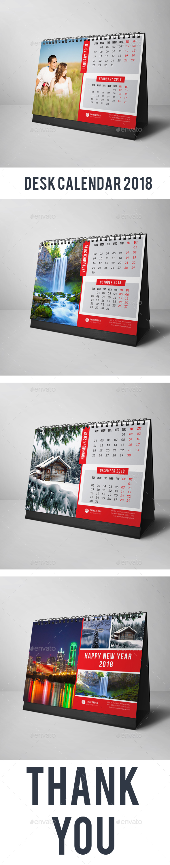 Desk Calendar 2018 - Calendars Stationery