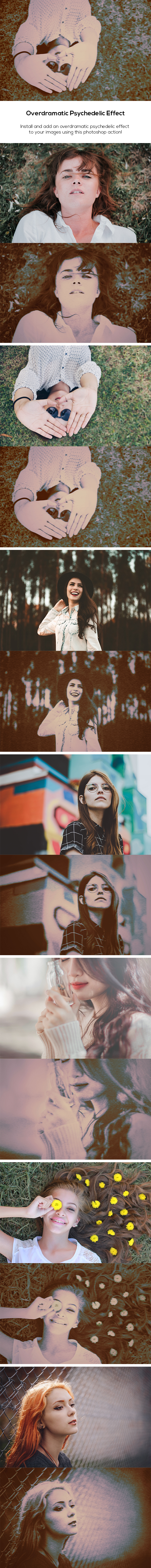 Overdramatic Psychedelic Effect - Photo Effects Actions